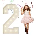 4FT Marquee Numbers, Large Light Up Numbers 2 for 2nd 21st 25th Birthday Party Decorations, Giant Light Up Number for 2026 Graduation Prom Decor, 4 Feet Number 2 w/Lights DIY Kit