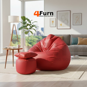 4furn xxxl bean bag with cushion  footrest all with beans suitable for teens teardrop bean bag  with bean filling