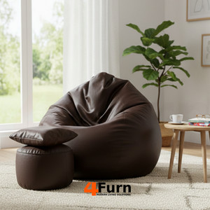 4furn xxxl bean bag with cushion  footrest all with beans suitable for teens teardrop bean bag  with bean filling