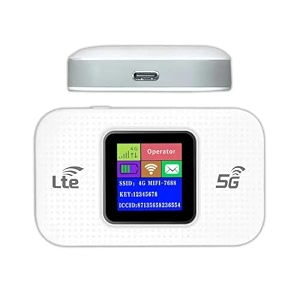 4g5g lte wireless dongle with all sim network support with lcd display  plug amp play with up to 300mbps wifi hotspot router 3000mah rechargeable battery  up to 10 devices for laptoptablet