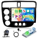 4G 64G 9Inch Car Radio Stereo for Honda Civic 2001-2005 Wireless CarPlay