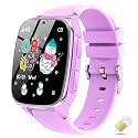4G Kids Smart Watch - Smartwatch for Kids with SIM Card, SOS Call, Camera, Video, Alarm, Stopwatch, AudioBook, Music, Games, Pedometer for Boys Girls Ages 4-12 (Purple)