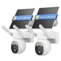 4G LTE Cellular Security Camera Outdoor, 2 Packs, 2K HD Live View