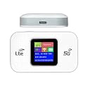 4G/LTE Wireless Dongle with 5G All SIM Network Support with LCD Display | Plug &amp; Play with up to 300Mbps WiFi Hotspot Router| 3000mAh Rechargeable Battery | Up to 10 Devices for Laptop,Tablet