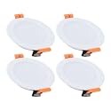 4in RV Ceiling Dome Light 4PCS, 300LM 6000K Round Downlight White - Long Lifespan, Low Power Consumption, Ideal for Caravan and Yacht Interiors