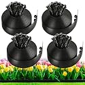 4in Tall Landscape Edging, 33ft Plastic Garden Lawn Edging with 30pcs Anchoring Spikes, No Dig Garden Edging Border for Creating Flower Bed and Lawn Borders, Pathway Paver Edging 1Pack