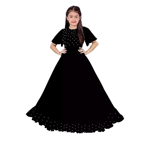 Girls Rayon Calf Length Dress