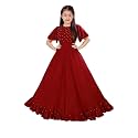 Girls Rayon Calf Length Dress