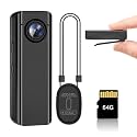 Mini Body Camera 64GB, 4K 30FPS Action POV Camcorder, Wearable Body Worn Cam with Audio and Video Recording, Hands Free Sports Camera with Magnetic Back Clip for Traveling Vlogging Cycling 1