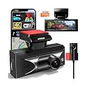 4K Dash Cam Front and Rear, 2.5K Rear, ADAS, 5.8GHz Wi-Fi, 64GB Card