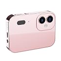 4K UHD Digital Camera, 64MP Triple Lens Auto Focus Compact Camera with 3 Inch and 16X Zoom, for Vlogging Photography (Pink)