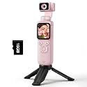 4K Vlogging Camera, Pocket Digital Camera, 330° Rotating Lens
