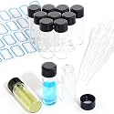4ml Glass Vials with Screw Caps Small Sample Vials with Lids 10PCS