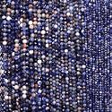 4mm 90pcs Natural Blue Sodalite Stone Beads, Songxi Small Faceted Round Loose Gemstone Beads for Jewelry Making, DIY Art and Craft, Bracelet for Necklace (1 Strand)