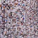 4mm 90pcs Natural Mixed Stone Beads, Songxi Small Faceted Round Loose Gemstone for Jewelry Making, DIY Art and Craft, Bracelet Necklace (1 Strand)