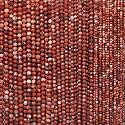 4mm 90pcs Natural Red Jasper Stone Beads, Songxi Small Faceted Round Loose Gemstone Beads for Jewelry Making, DIY Art and Craft, Bracelet for Necklace (1 Strand)
