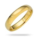 4mm Solid Gold Wedding Bands for Women or Men, 10k or 14k Gold Rings, Comfort Fit Womens and Mens Wedding Ring - Premium Collection from EWB