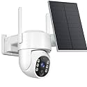 Gianteye 4MP Solar Security Cameras Wireless Outdoor, WiFi Security Camera Outside with Color Night Vision, Solar & Battery Powered 2.4G&5G Camera for Home Security,Compatible Home Hub Only