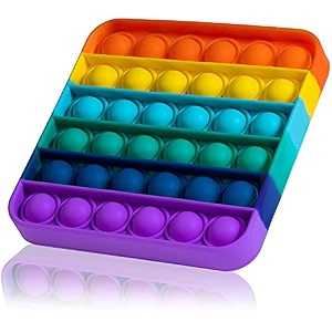 4mura oberlo pop it fidget toyspush pop bubble fidget sensory toyautism special needs silicone stress relief toysensory toys novelty gifts for girls boys kids adults rainbowsquare