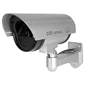 Pack of 1 Realistic Dummy CCTV Camera with LED Lights - Fake Bullet Style Security Camera for Indoor/Outdoor Use, Ideal for Homes & Businesses