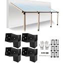 4Pack 15° Pegola Slant Brackets,2-Way Roof Bracket with Screw