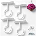 4Pack 2.5in Ceiling Hooks for Hanging Plants White