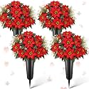 4pack 4Set 8 Pcs Artificial Cemetery Flower