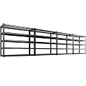 4Pack 59" W Heavy Duty 5-Tier Garage Shelving Unit,2500 lbs Capacity Adjustable Metal Storage Rack, Boltless Steel Shelves for Garage, Basement, Warehouse, Pantry &amp; Kitchen 72"x59"x20",Black