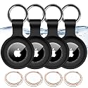 1|2|4Pack for Apple AirTag Holder with Keychain for Air Tag 2nd/1st Gen