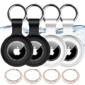 1|2|4Pack for Apple AirTag Holder with Keychain for Air Tag 2nd/1st Gen
