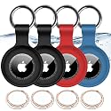 1|2|4Pack for Apple AirTag Holder with Keychain for Air Tag 2nd/1st Gen