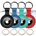 1|2|4Pack for Apple AirTag Holder with Keychain for Air Tag 2nd/1st Gen
