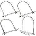 4Pack Square U-Bolts 4-1/2"(115mm) Inner Width, 304 Stainless Steel U Bolts M10 with Washers &amp; Nuts for Replacement Parts and Accessories for Ski Boat, Fishing Boat or Sailboat Trailer
