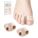 4PC Bunion Toe Corrector for Women Men, Toe Separators Spacers with 2 Loops