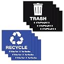 4pc Recycle Stickers + 4pc Trash Stickers