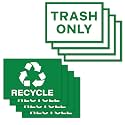 4pc Recycle Stickers + 4pc Trash Stickers 7" x 10"