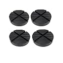 4PC Rubber Car Lift Jack Stand Pads 4.92" / 125mm for Car Jack and Lift Machine Anti-Slip Slotted Disk Surface with Frame Stand Rail Pinch