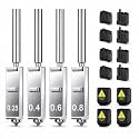 4PCS 0.2/0.4/0.6/0.8mm Hardened Steel Nozzles for Kobra S1 Max