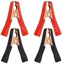 4 PCS 100A Insulated Alligator Clips for Car Battery Charging