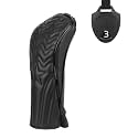 4pcs or 1pc Golf Club Head Covers for Woods, Driver, Fairway, Hybrid – Premium PU Leather with Interchangeable Tags & Magnetic Blade and Mallet Putter Covers