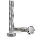 4Pcs 3/8-16 x 6 Hex Head Screw Bolt,304 Stainless Steel 18-8,External Hex Drive,Fully Threaded.