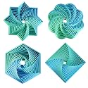 4PCS 3D Printed Fidget Toys,Fractal Hexagon Stress Toys for Kids Adults