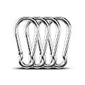 4pcs 5.50 inch Large 304 Stainless Steel Carabiner Clip Hooks Spring Snap