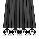 4pcs 600mm T Slot 2020 Aluminum Extrusion European Standard Anodized Linear Rail for 3D Printer Parts and CNC DIY Black(23.6inch)