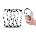 4pcs 7.00 inch Large 304 Stainless Steel Carabiner Clip Hooks Spring Snap