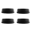4Pcs 76mm/3Inch Round Plastic Plug, Pipe Tubing End Cap, Black Furniture Finishing Sliders, Plastic Glide Protection for Round Metal Tube and Furniture