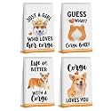4 Pcs Funny Corgi Kitchen Towels 24x14 Inch, Corgis Decorative Dish Towels