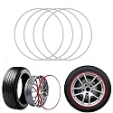 4PCS Alloy Wheel Protector Rings, Universal Anti-Scratch Tire Strips for 17-22 Inch Light Vehicles, Adhesive Rim Edge Guards, Professional Hub Protection &amp; Modification