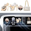 4Pcs Bling Air Vent Clips Crystal High Heel Shoe and Bag Bling Air Freshener for Car Vents Clips Gift Decorations Cars Accessories Interior Decor