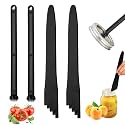 4Pcs Canning Kit-2Pcs Jar Lid Lifter Magnetic Lid Lifter and 2Pcs Canning Bubble Popper Bubble Remover for Canning Supplies Starter Kit,Canning Tools-Black